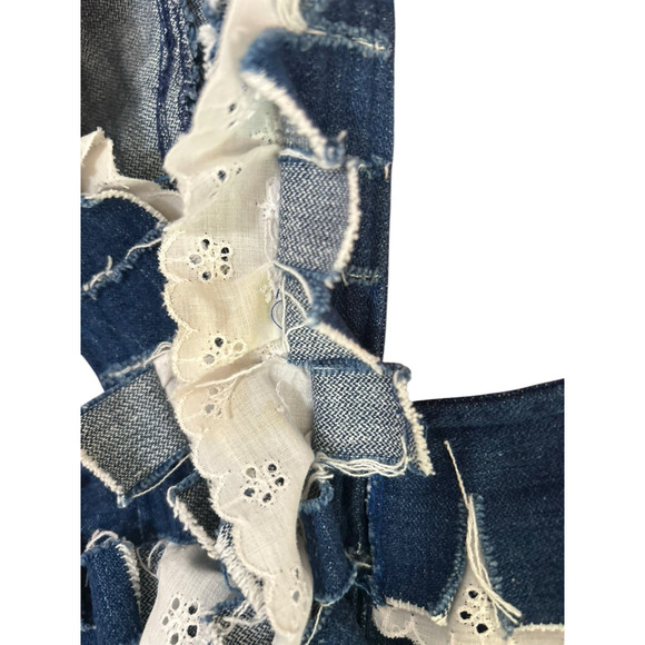 Vintage Wrangler Concho Bandana Fringe Denim Vest 14 Girls Patriotic Rodeo - Picture 10 of 11